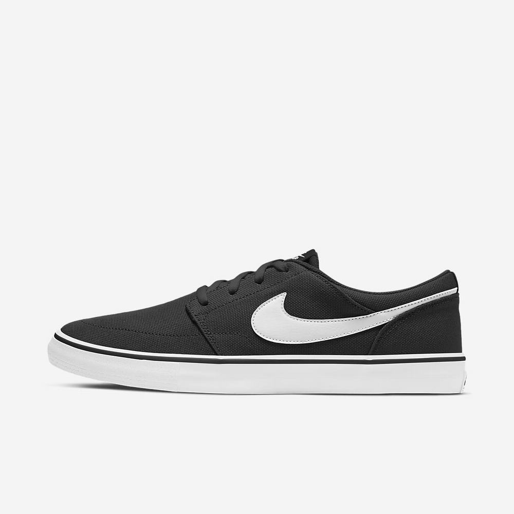 Chaussure De Skate Nike SB Solarsoft Portmore 2 Noir 8349-120 Black/White/White Femme | SRH-99978955